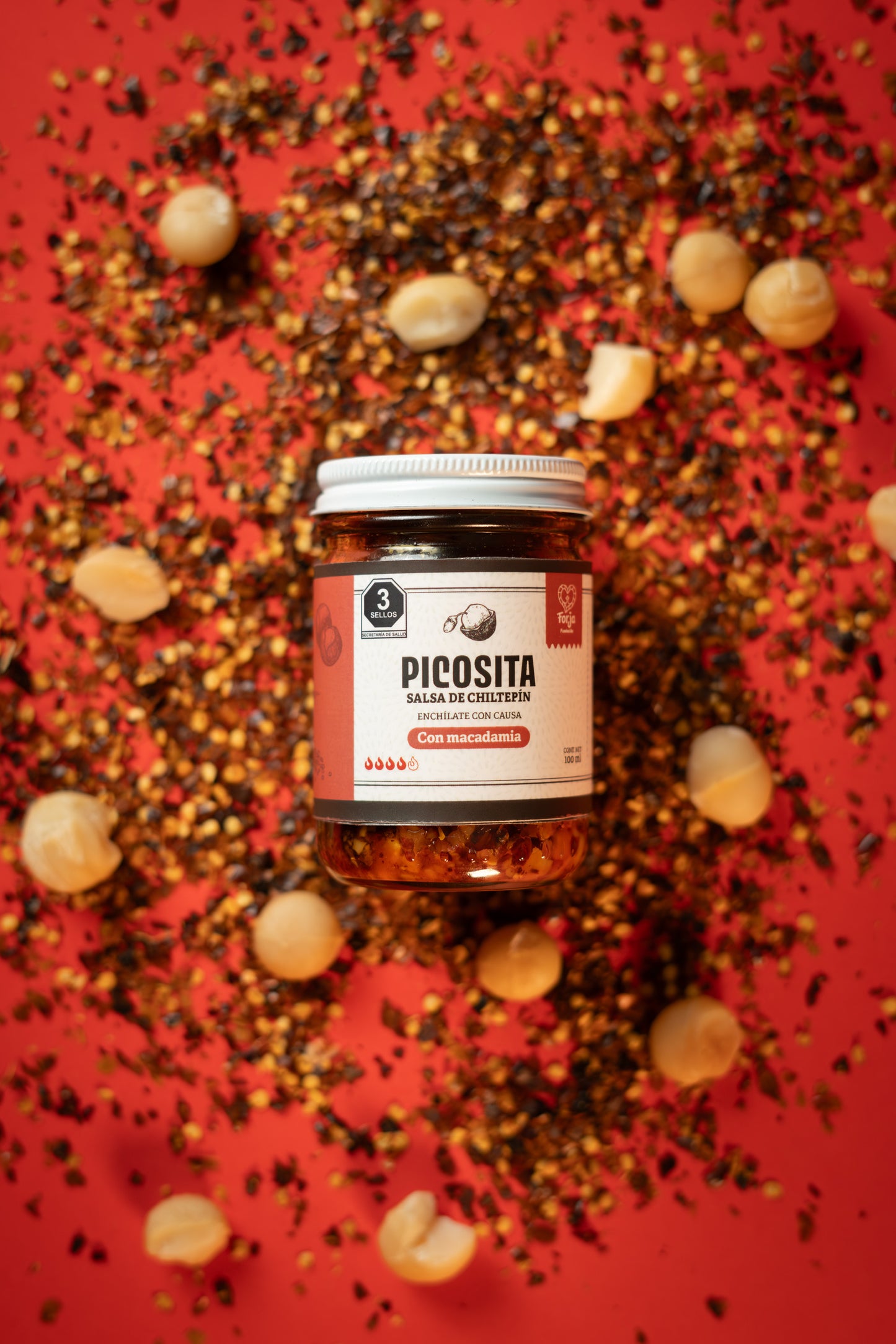 Salsa de chiltepín con macadamia